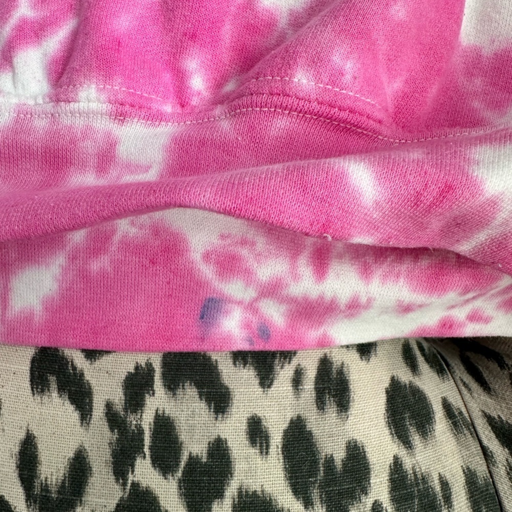 Pink & White Tie Dye Hoodie Size Medium - Picture 6 of 6